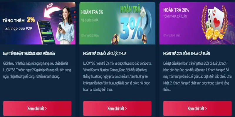 Ưu đãi hoàn trả tiền mặt cuoc8899